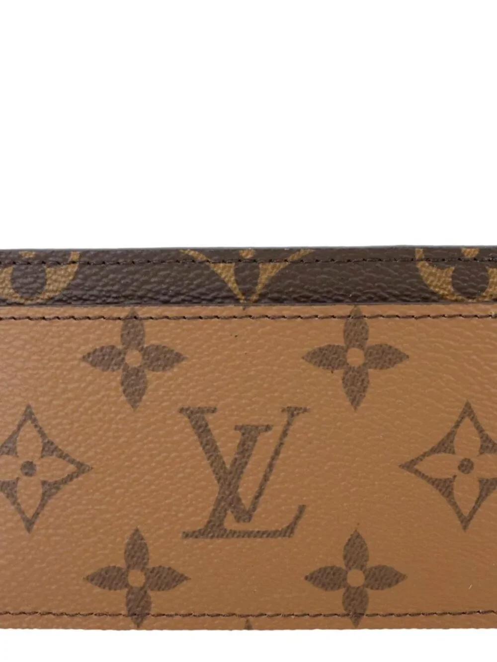 Louis Vuitton  Reverse Monogram Canvas Card holder Brown